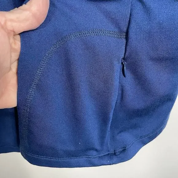 Title Nine Athletic Dress Sz S Blue Racer Back Pocket Tennis Pickleball Stretch - Picture 7 of 9